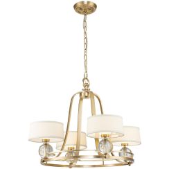 Elstead Lighting Gotham hanglamp 4x3 W messing QZ-GOTHAM4-BB