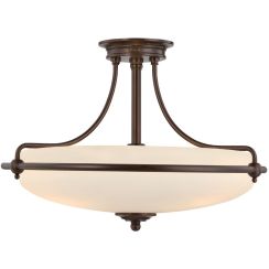 Elstead Lighting Griffin plafondlamp 4x60 W bruin QZ-GRIFFIN-SFM-PN