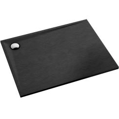 Schedline Libra Black Stone rechthoekige douchebak 100x80 cm zwart 3SP.L1P-80100/C/ST