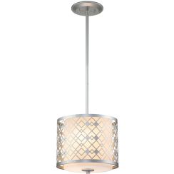Elstead Lighting Ziggy hanglamp 2x40 W zilveren ZIGGY-1P-S-LS