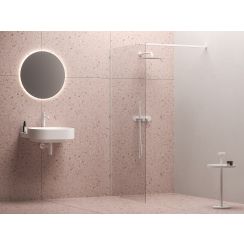 Ravak Walk-In Wall inloopdouchewand 80 cm wit mat/helder glas GW9W40E0SZ1
