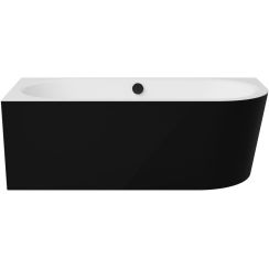 Besco Avita A-Line B&W hoekbad 169x75 cm linkszijdig zwart #WAA-17ABLCN