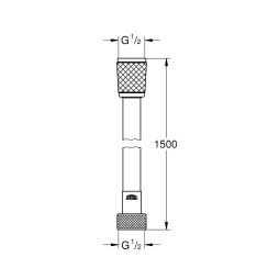 Grohe Relexaflex doucheslang 150 cm chroom 45973001