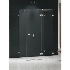 New Trendy Avexa Nickel Brushed douchecabine 110x100 cm rechthoekig nikkel geborsteld/helder glas EXK-8615