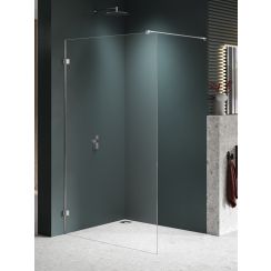 New Trendy Avexa Nickel Brushed inloopdouchewand 120 cm nikkel geborsteld/helder glas EXK-8641