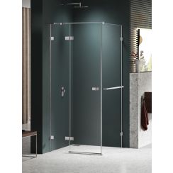 New Trendy Avexa Nickel Brushed douchecabine 120x80 cm rechthoekig nikkel geborsteld/helder glas EXK-8681