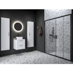 Ravak Blix II douchedeur 190 cm schuifbaar zwart mat/helder glas 0YML0300Z1