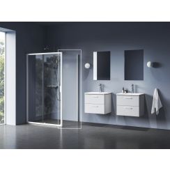 Ravak Blix II douchewand 80 cm wit mat/helder glas 9BM40E00Z1