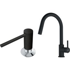 Set keukenkraan Franke Lina 115.0626.053, vloeistofdispenser Franke Comfort 112.0652.763