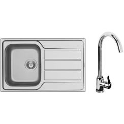 Pyramis Athena stalen spoelbak staal/chroom 100 178 701L