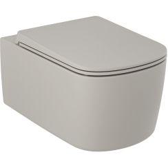 Kludi Resa S toiletpot hangend zonder kraag met vortexspoeling grijs mat 27WCW01O2