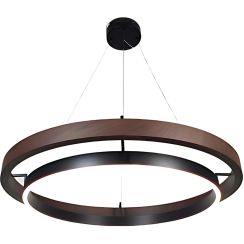Abigali Plane hanglamp 1x38 W zwart-bruin LWR-PLA