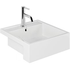 Kludi Resa wastafel 46x46 cm vierkant inbouw wit glans 57W0143