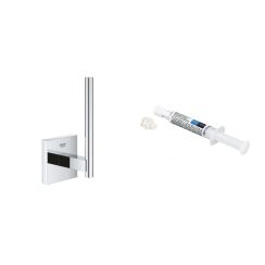 Set toiletpapierhouder Grohe Start Cube 40979000, lijm Grohe QuickGlue 41127000