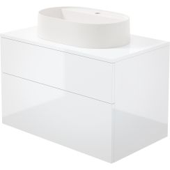 Deante Prizma wastafel met kast en wastafelblad 80 cm wit SD6B8SAU6B