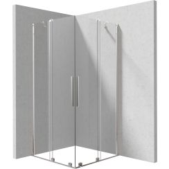 Deante Prizma douchecabine 80x80 cm vierkant chroom glans/helder glas KPN0P08P08