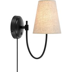 Markslöjd Amar wandlamp 1x40 W zwart-beige 108907