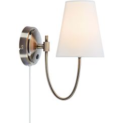 Markslöjd Amar wandlamp 1x40 W wit-messing 108908