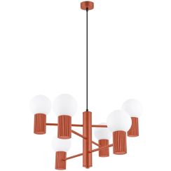 Sollux Lighting Halo hanglamp 6x8 W rood SL.1833