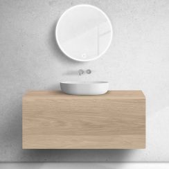Oltens Lun kast 120x44.7x52 cm hangend onder de wastafel eik 60035060