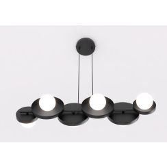 Emibig Model 6 Black hanglamp 6x8 W zwart 1486/6