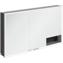 Villeroy & Boch My View+ kast 130x16.8x75 cm met spiegel zwart A48113VL