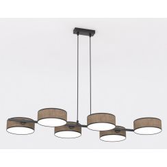 Emibig Drumz hanglamp 6x10 W bruin 1563/6