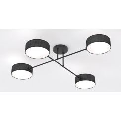 Emibig Maga plafondlamp 4x10 W zwart 1568/4
