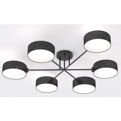 Emibig Maga plafondlamp 6x10 W zwart 1568/6