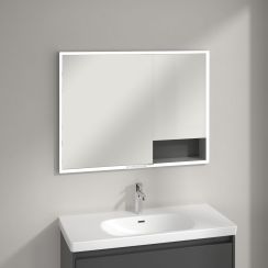 Villeroy & Boch My View+ kast 100x16.8x75 cm met spiegel grafiet A48210VR