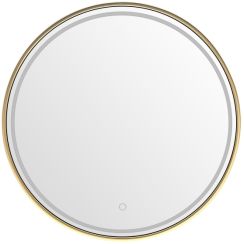 Zuma Line spiegel 80x80 cm rond met verlichting gouden 3117