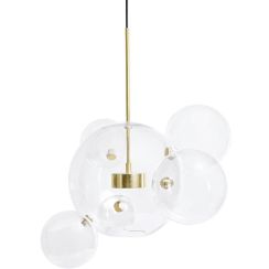 Moosee Capri hanglamp 2x7 W zwart-doorzichtig-gouden MSE1501100545