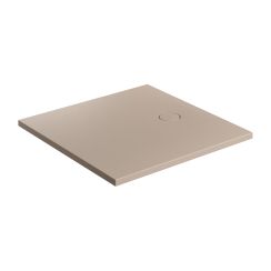 Omnires Aquarock vierkante douchebak met afdekking 80x80 cm beige AQUAROCK80-KDB