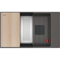 Franke Kanon spoelbak van graniet 76x46 cm grijs/grafiet/onyx 125.0749.673