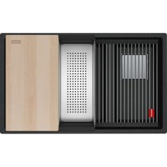 Franke Kanon spoelbak van graniet 76x46 cm grijs/grafiet/onyx 125.0749.680