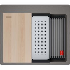 Franke Kanon spoelbak van graniet 59x51 cm grijs/grafiet/onyx 114.0749.558