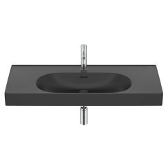 Roca Meridian wastafel 100x46 cm rechthoekig klassiek-meubel zwart mat A327746080