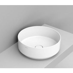 Ceramica Dolomite Noemi wastafel 44x44 cm rond opbouw wit glans D310501