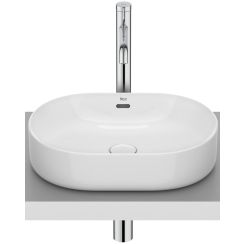 Roca Meridian wastafel 46x36.5 cm ovaal opbouw wit glans A327748S00