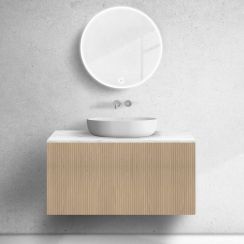 Set kast Oltens Lun Rilla 60029060, badkamerblad op kast Oltens Tera 63026990