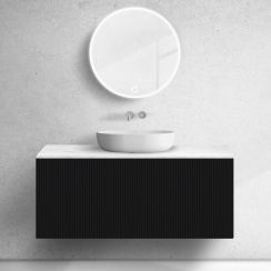 Set kast Oltens Lun Rilla 60030300, badkamerblad op kast Oltens Lun 63027000