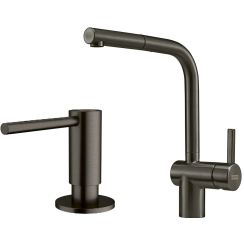 Set keukenkraan Franke Atlas 115.0628.210, vloeistofdispenser Franke Atlas 112.0717.103