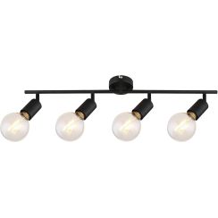 Rabalux Lamar plafondlamp 4x40 W zwart 3989