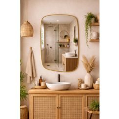 Baltica Design Stone Calm spiegel 60x90 cm gouden 5904107932958