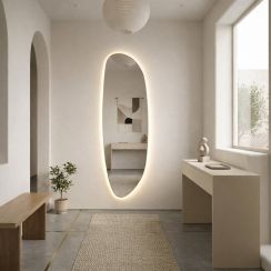 Baltica Design Stone Fluid spiegel 50x155 cm met verlichting 5904107933139