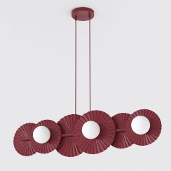 Emibig Umbra hanglamp 6x8 W bourgondisch rood 1729/6