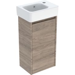 Geberit Selnova Square wastafel met kast 36 cm noot 504.130.JR.1