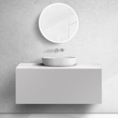 Set kast Oltens Lun 60035900, badkamerblad op kast Oltens Lun 63027000