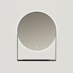 Ars Longa Zenith spiegel 70x90 cm met verlichting zwart LED-ZENITH7090-C