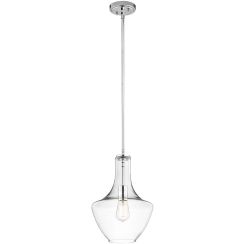 Elstead Lighting Everly hanglamp 1x60 W chroom KL-EVERLY-P-S-CH